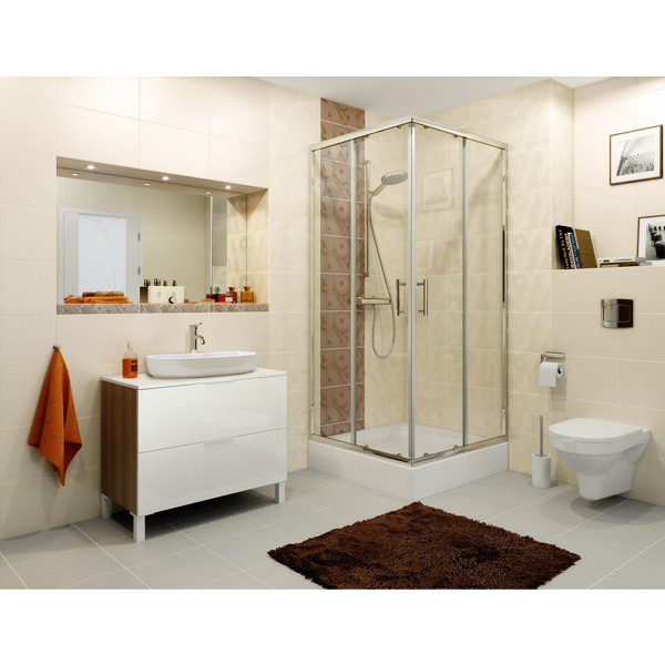 Lavoar pe blat Cersanit, Caspia Oval, 60 cm, alb - 3 | YEO