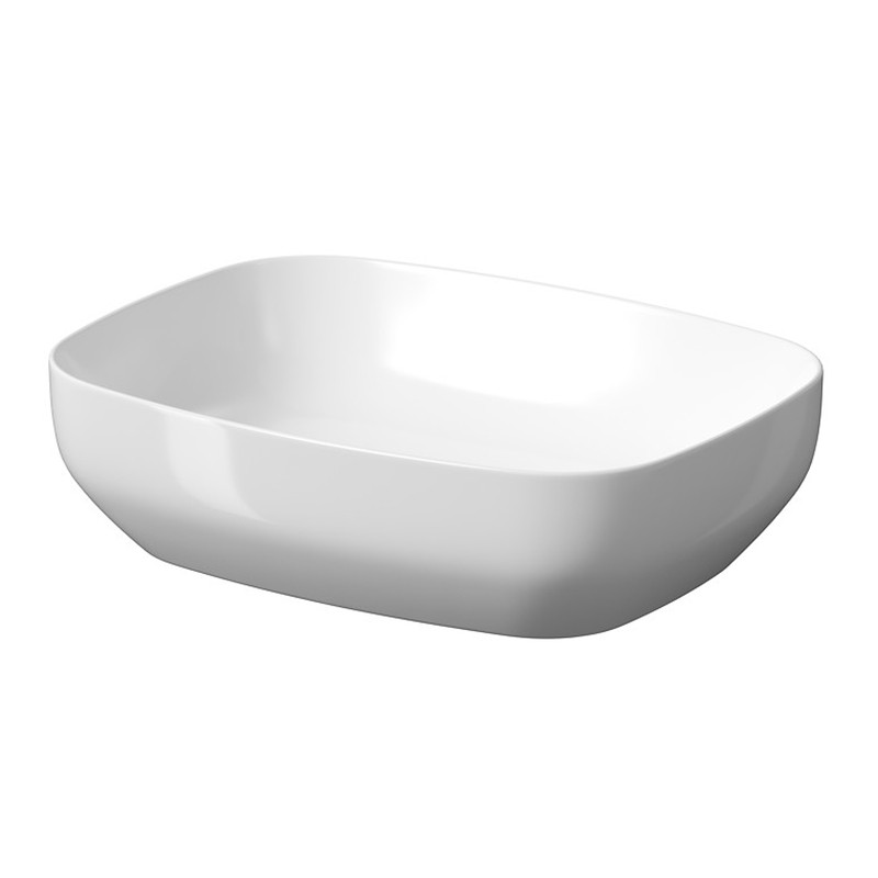 Lavoar pe blat, Cersanit, Larga, dreptunghiular, 50 cm, alb