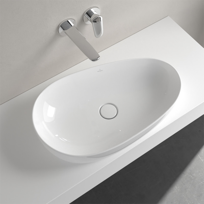 Lavoar pe blat, Villeroy & Boch, Antao, asimetric, 65 cm, alb - 1 | YEO