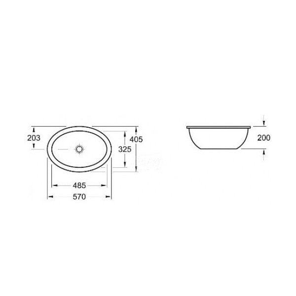 Lavoar sub blat Villeroy & Boch, Loop & Friends, oval, 57 cm - 1 | YEO