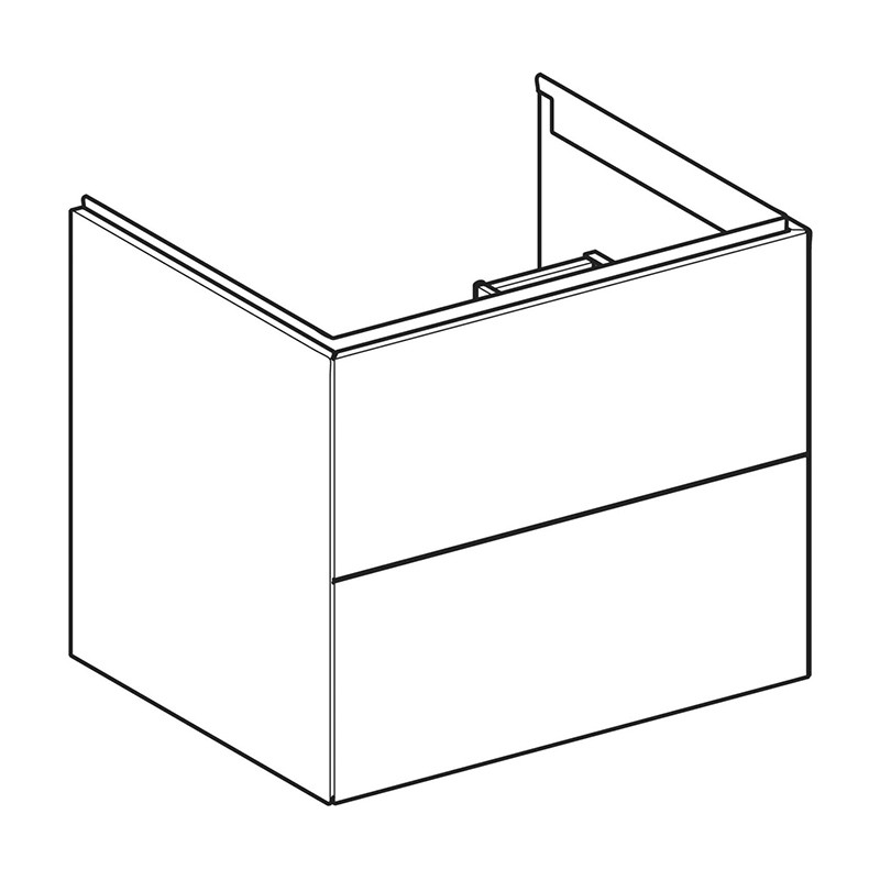 Mobilier suspendat, Geberit, One, pentru lavoar, 60 cm, alb lucios - 1 | YEO