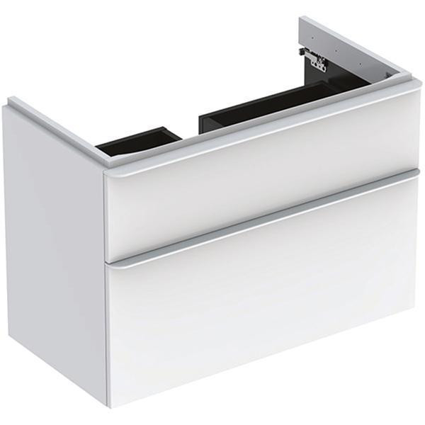 Mobilier suspendat Geberit, Smyle Square, pentru lavoar de 90 cm, alb