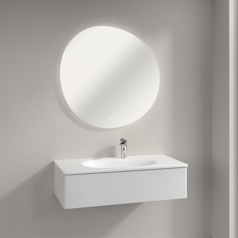 Oglinda asimetrică, Villeroy & Boch, Antao, cu iluminare LED, 90 cm - 2 | YEO
