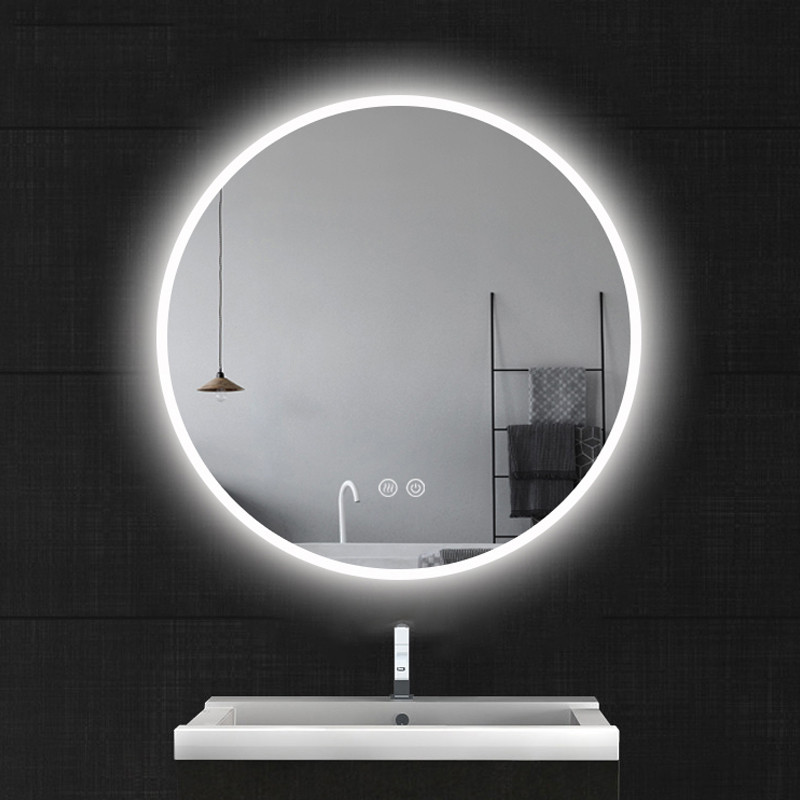Oglindă, Fluminia, Calatrava-90, External light, rotundă, cu iluminare LED și dezaburire - 1 | YEO