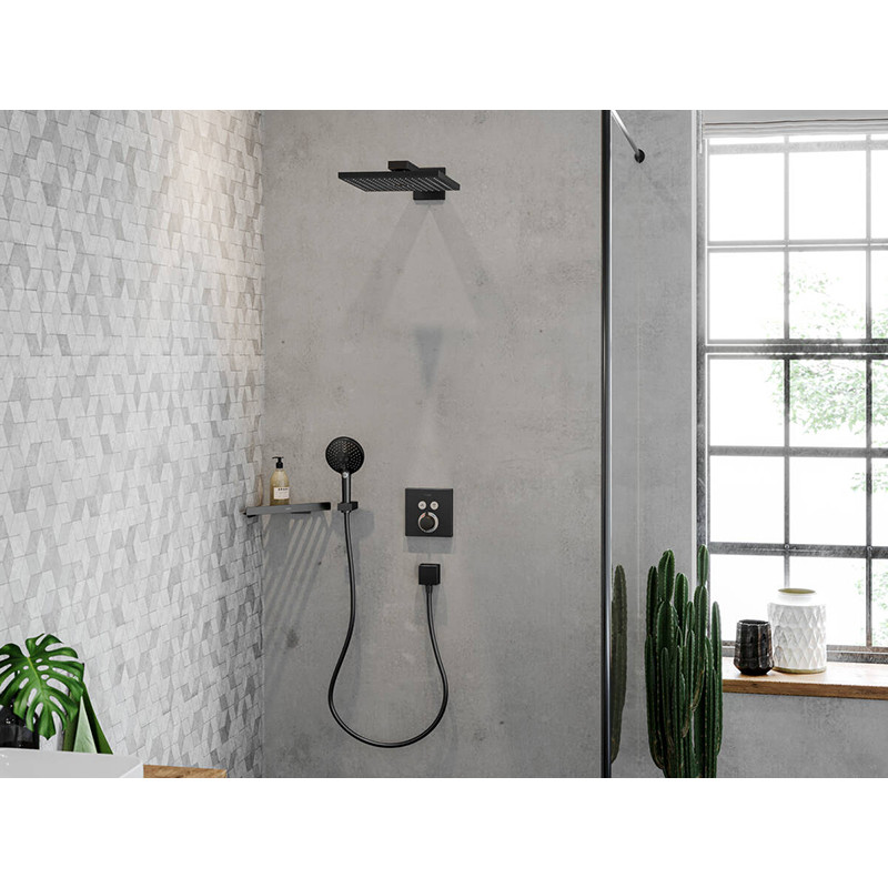 Pară de duș, Hansgrohe, Raindance Select S 120, cu 3 jeturi, negru cromat periat - 2 | YEO