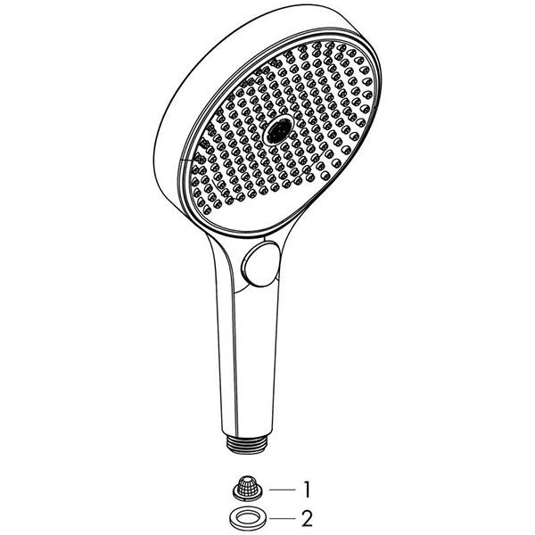 Para de dus, Hansgrohe, Rainfinity 130, 3 jeturi, auriu lucios - 1 | YEO