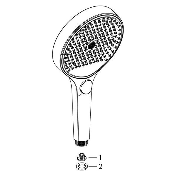 Para de dus, Hansgrohe, Rainfinity 130, 3 jeturi, negru mat - 3 | YEO