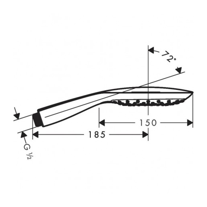 Para dus Hansgrohe, PuraVida 150 3jet, alb/crom - 3 | YEO