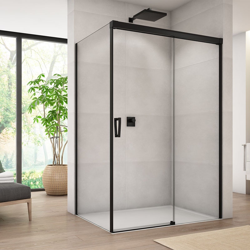 Perete lateral Ronal SanSwiss, Cadura 80, negru mat - 4 | YEO