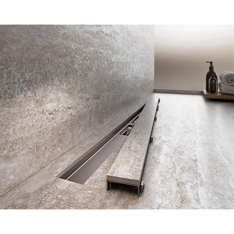 Rigola pentru dus cu capac faiantabil, Alcadrain, APZ115 MARBLE LOW 105 cm - 1 | YEO