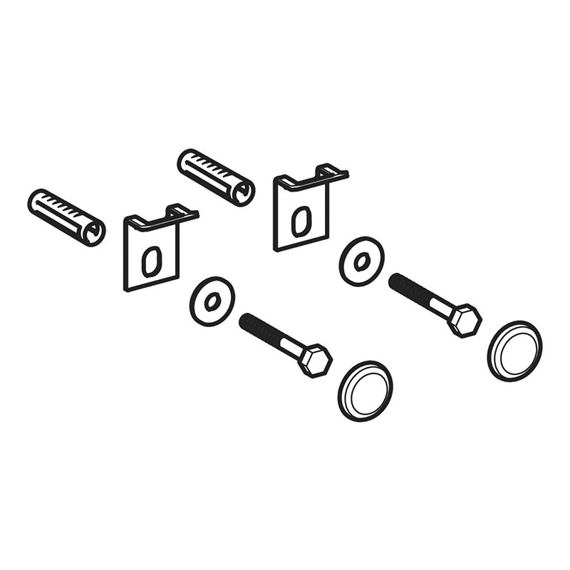 Set de fixare pentru pisoar, Geberit, Kerafix, capac crom - 1 | YEO