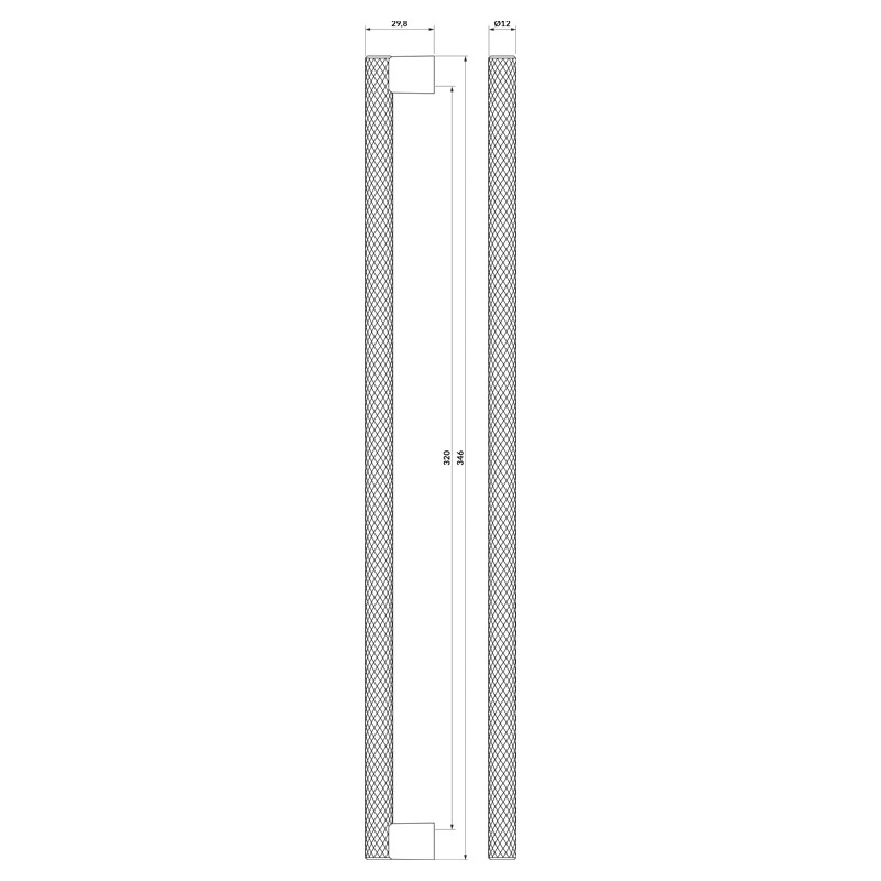 Set de maner, Cersanit, Larga, pentru mobilier, crom - 1 | YEO