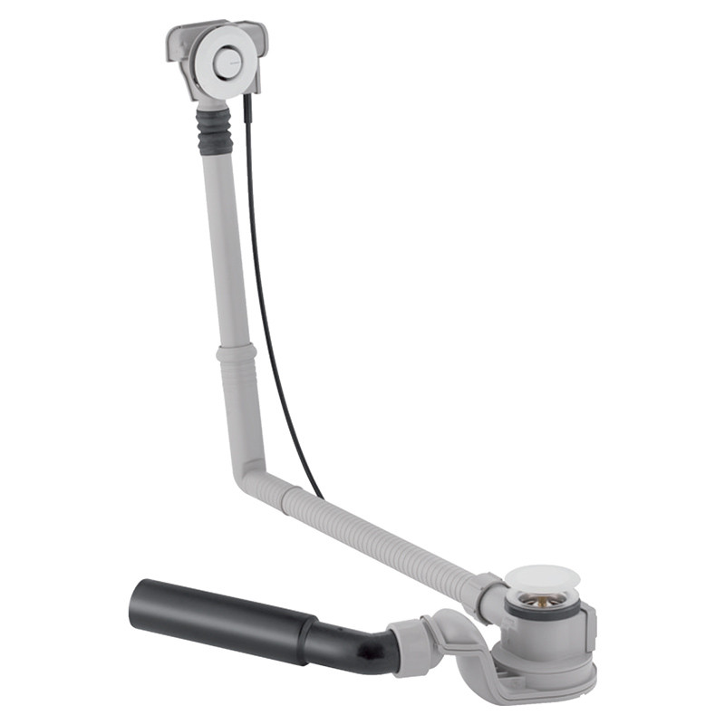 Sifon pentru cada, Geberit, cu preaplin, PushControl, d52, cu set de instalare, crom