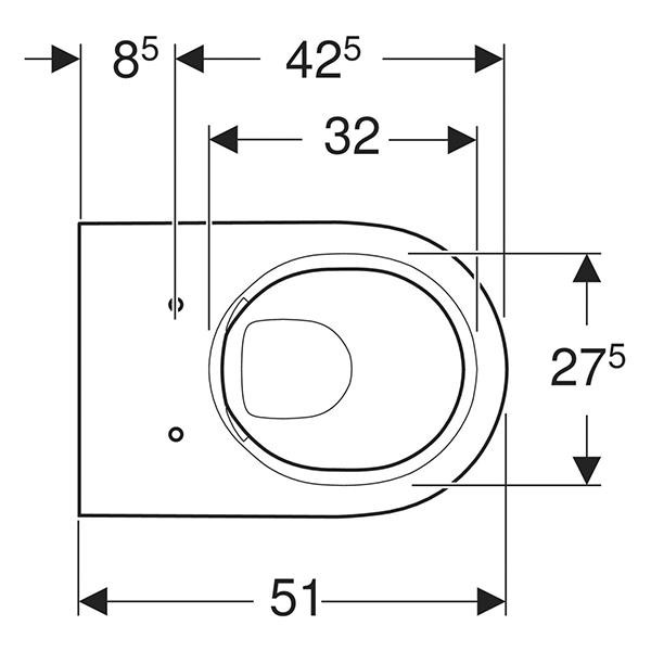 Vas WC suspendat Geberit, Acanto, rimfree, alb - 3 | YEO