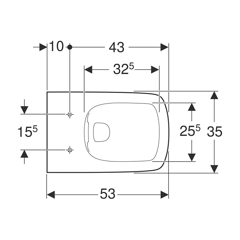 Vas WC suspendat, Geberit, Selnova Square, cu spalare verticala, rimfree, alb - 2 | YEO