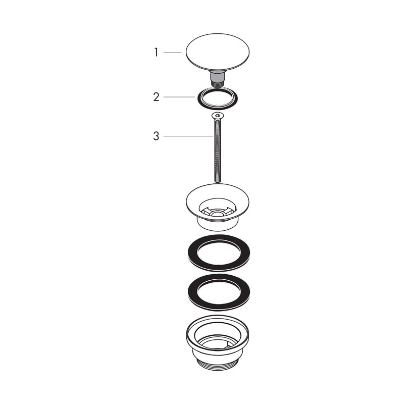 Ventil click-clack, Hansgrohe, cu preaplin, bronz periat - 1 | YEO
