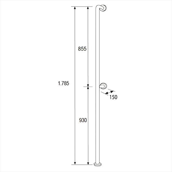 Bara de siguranta perete-pardoseala, Thermomat, 180 cm, alb - 1 | YEO
