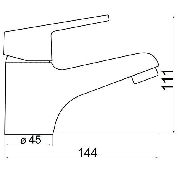 Baterie lavoar, Ferro, Titania Iris New, ventil plastic, crom - 1 | YEO