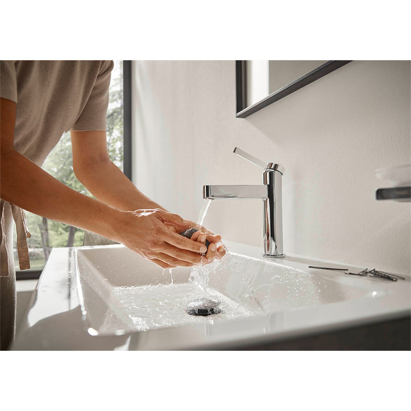 Baterie lavoar, Hansgrohe, Finoris 110, cu ventil, crom - 1 | YEO