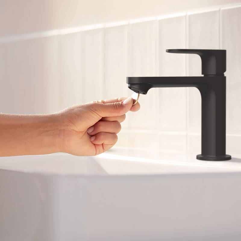 Baterie lavoar Hansgrohe, Rebris S 110, CoolStart, fără ventil, negru mat - 1 | YEO