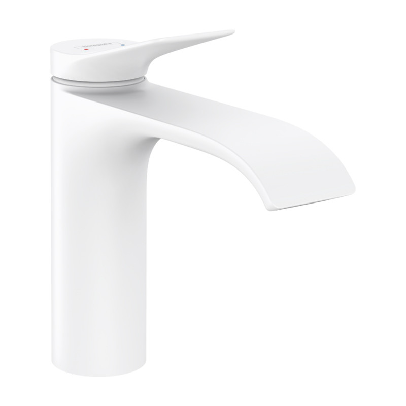 Baterie lavoar, Hansgrohe, Vivenis 110, CoolStart, cu ventil, alb mat