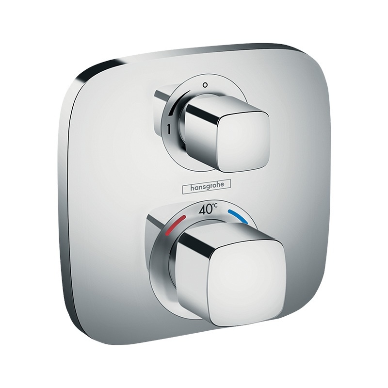 Baterie termostatată Hansgrohe, Ecostat E, parte vizibilă, 1 funcție, crom