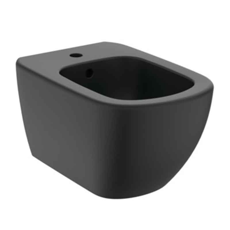 Bideu suspendat Ideal Standard, Tesi, cu fixare ascunsă, negru mat