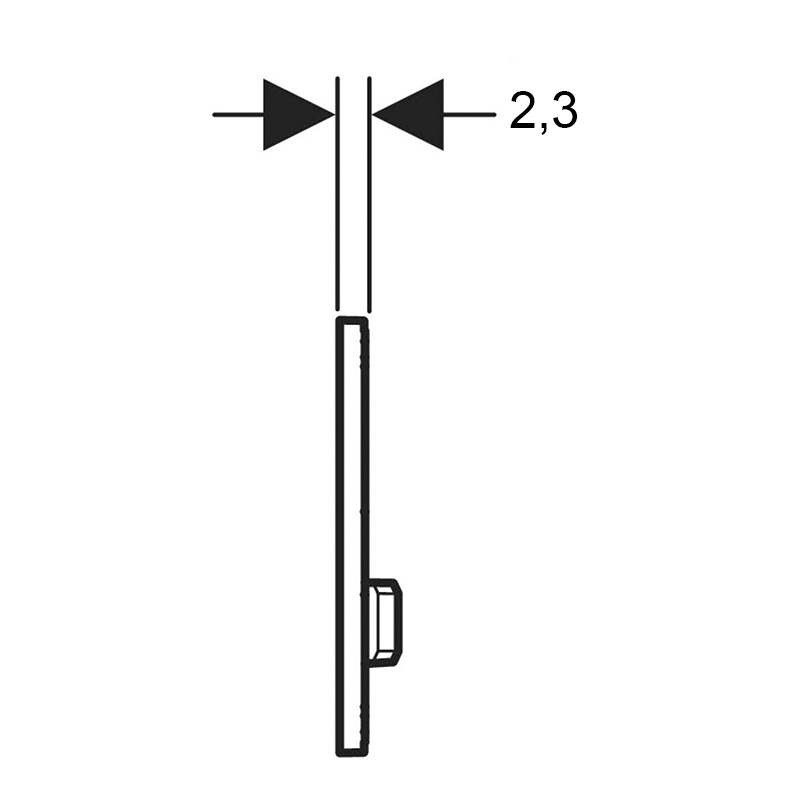 Clapetă de acționare, Geberit, Sigma70, alamă lustruită - 2 | YEO