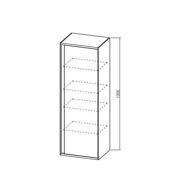 Dulap inalt suspendat, Kolpasan, Pandora, 130 cm, alb - 3 | YEO