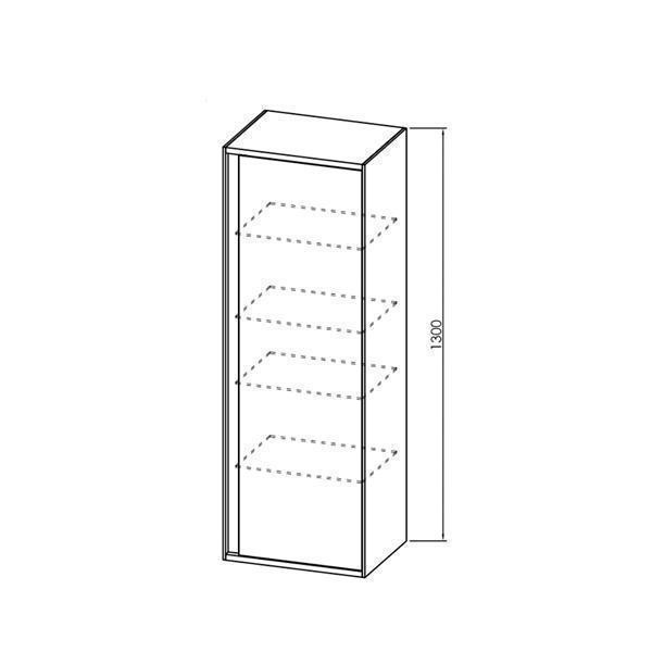 Dulap inalt suspendat Kolpasan, Pandora, 130 cm, negru - 2 | YEO