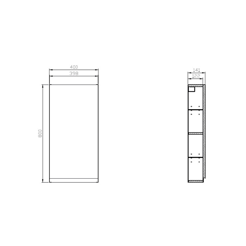 Dulăpior suspendat, Cersanit, Moduo, 40 cm, alb, K116-018 - 1 | YEO