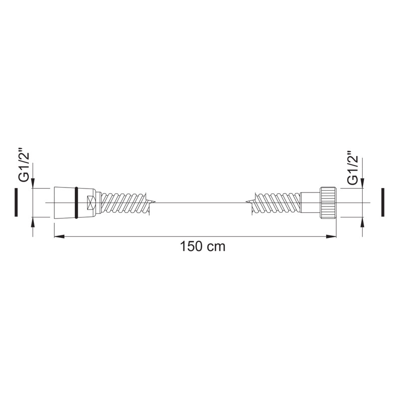 Furtun de duș, FIMA Carlo Frattini, 150 cm, crom, F2021CR - 1 | YEO