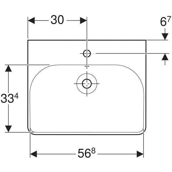 Lavoar Geberit, Smyle Square, 60 cm, alb - 2 | YEO