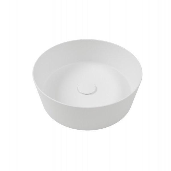 Lavoar pe blat Hatria, Happy Hour 07:00, rotund, 44 cm, alb