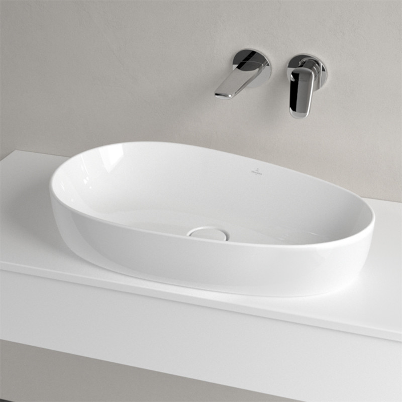 Lavoar pe blat, Villeroy & Boch, Antao, asimetric, 65 cm, alb - 2 | YEO