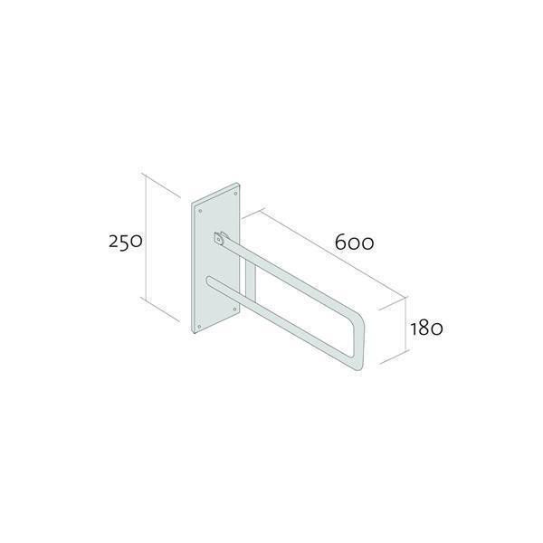 Maner fix Cersanit, Etiuda, 60 cm, aluminiu - 1 | YEO