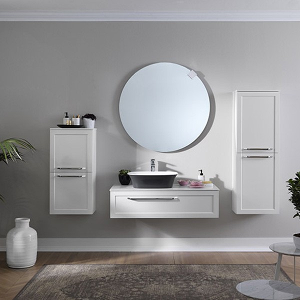 Masca cu blat pentru lavoar, Kolpasan, Blanche, 110 cm, alb - 1 | YEO