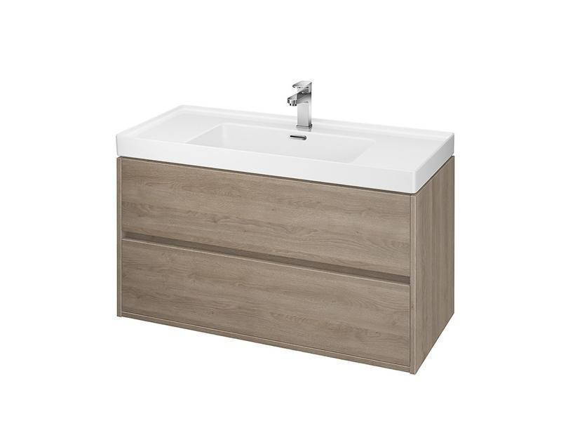 Mobilier suspendat Cersanit, Crea, doua sertare, 100 cm, stejar