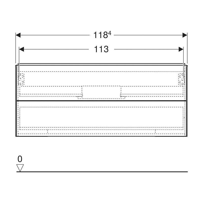 Mobilier suspendat, Geberit, ONE, pentru lavoar, 120 cm, lava - 2 | YEO