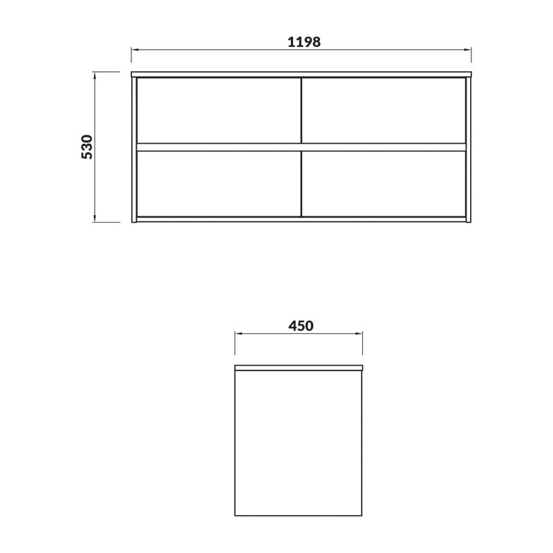 Mobilier suspendat pentru lavoar, Cersanit, Crea, 120 cm, alb - 1 | YEO
