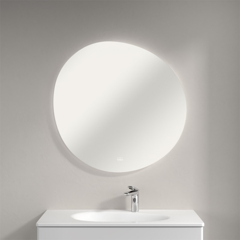 Oglinda asimetrică, Villeroy & Boch, Antao, cu iluminare LED, 90 cm - 3 | YEO