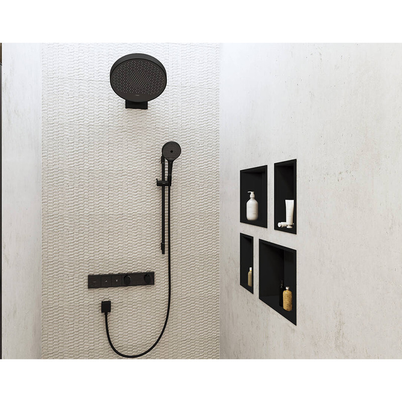 Palarie de dus, Hansgrohe, Rainfinity, 36 cm, negru mat - 1 | YEO