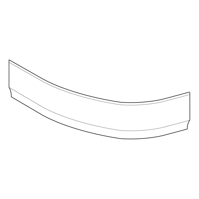Panou frontal, Geberit, Selnova, pentru cada asimetrica pe dreapta, 160 x 100 cm, alb - 2 | YEO
