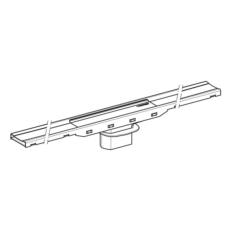 Rigola de dus, Geberit, CleanLine 80, negru-crom - 1 | YEO