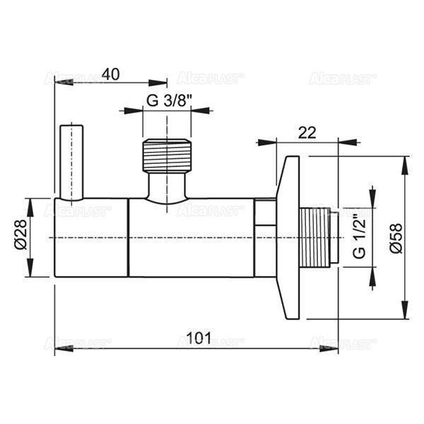 Robinet coltar, Alcadrain, cu filtru 1/2, crom - 1 | YEO