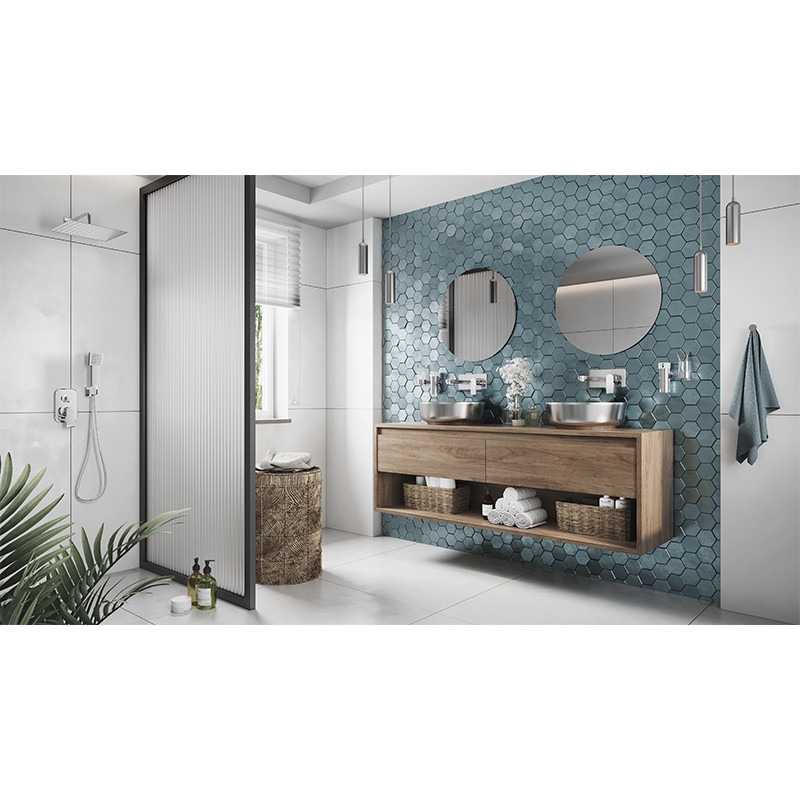 Set de duș, Ferro, Algeo Square, încastrat, crom - 2 | YEO