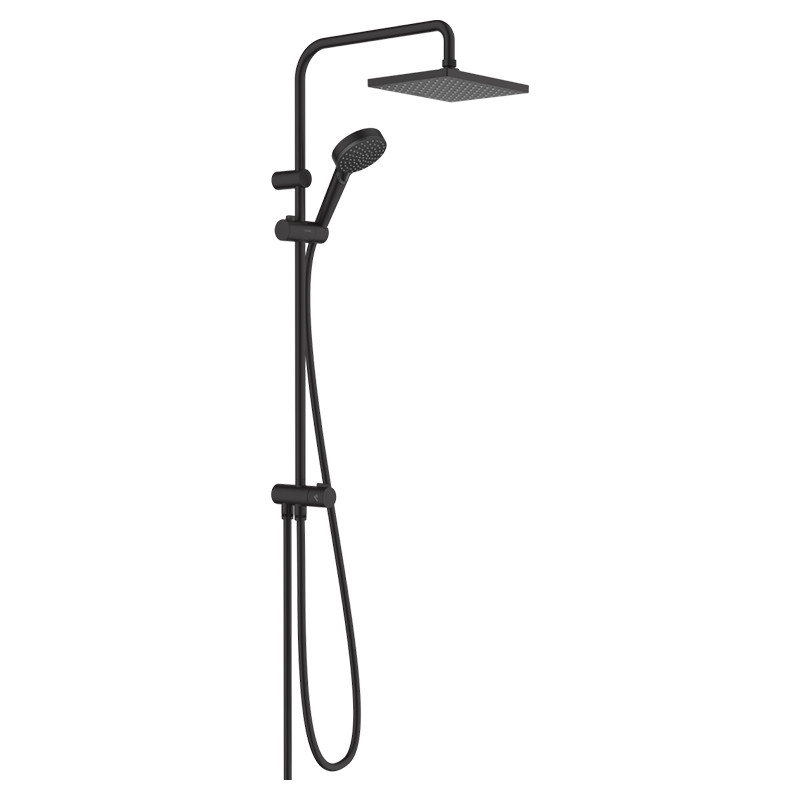 Set de dus, Hansgrohe, Vernis Shape 230, 1 jet, Reno, fara baterie, negru mat