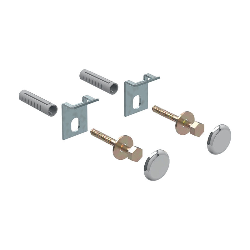 Set de fixare pentru pisoar, Geberit, Kerafix, capac crom