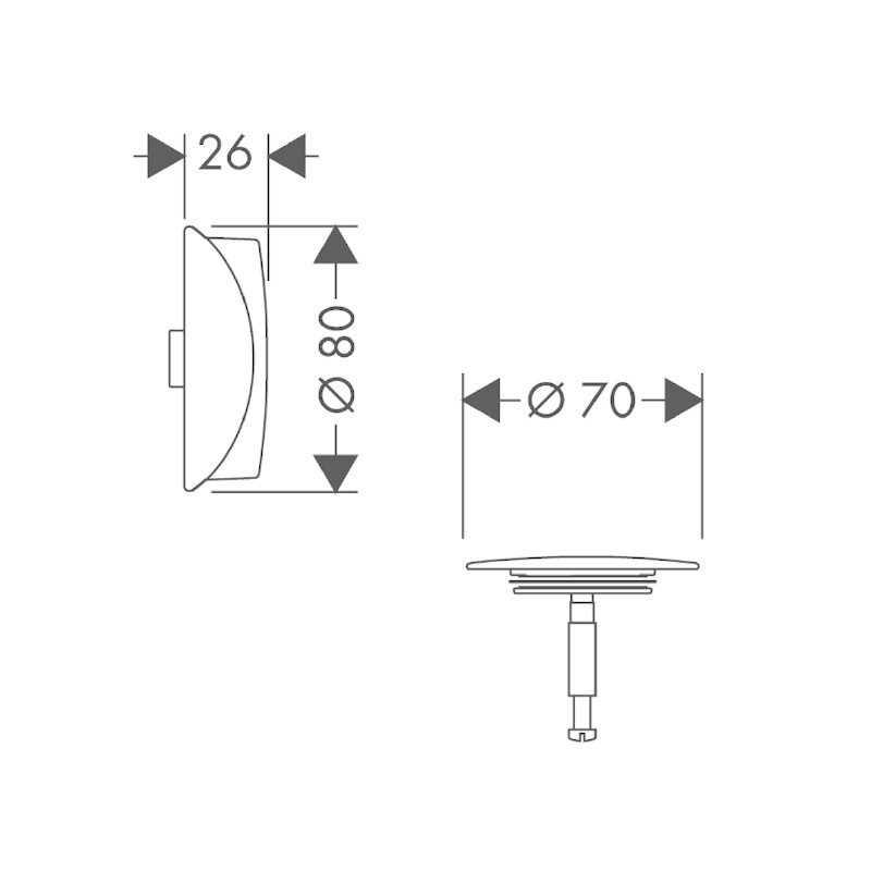Set de ornamente, Hansgrohe, pentru instalatiile de cada Flexaplus, bronz periat - 2 | YEO