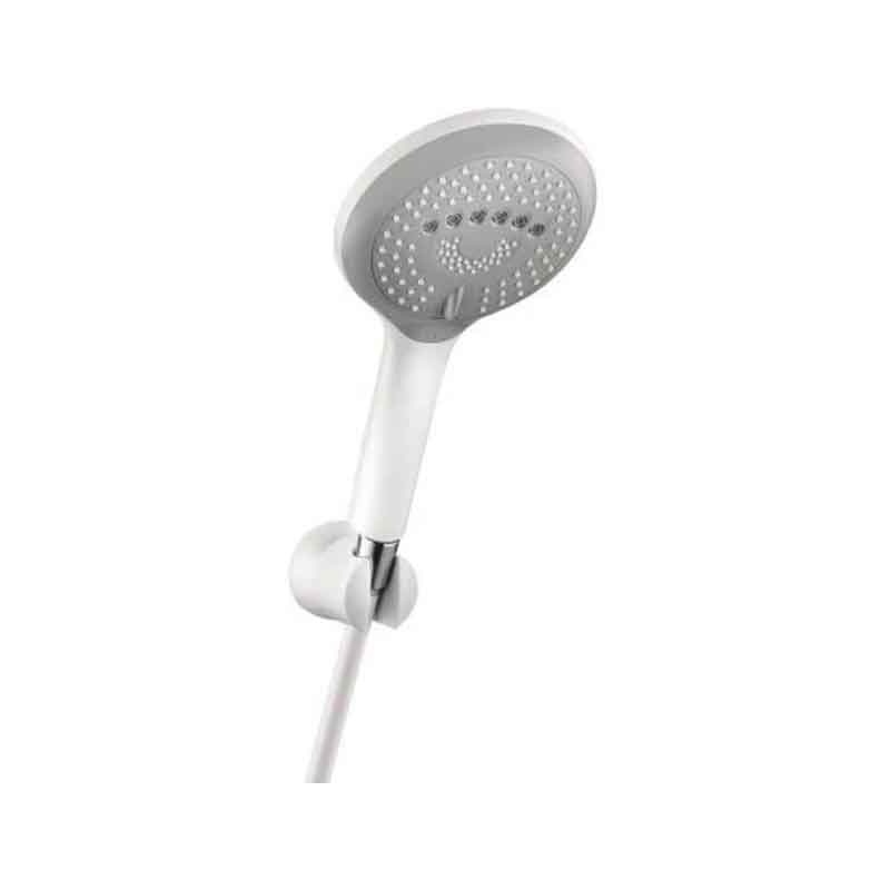 Set duș Kludi, Freshline, cu para dus 3 jeturi, suport și furtun, alb/crom
